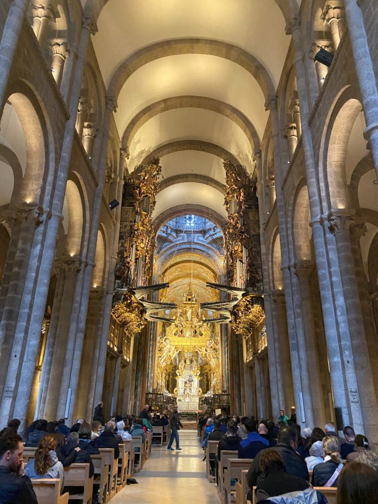 Eine Kathedrale in Santiago de Compostela.