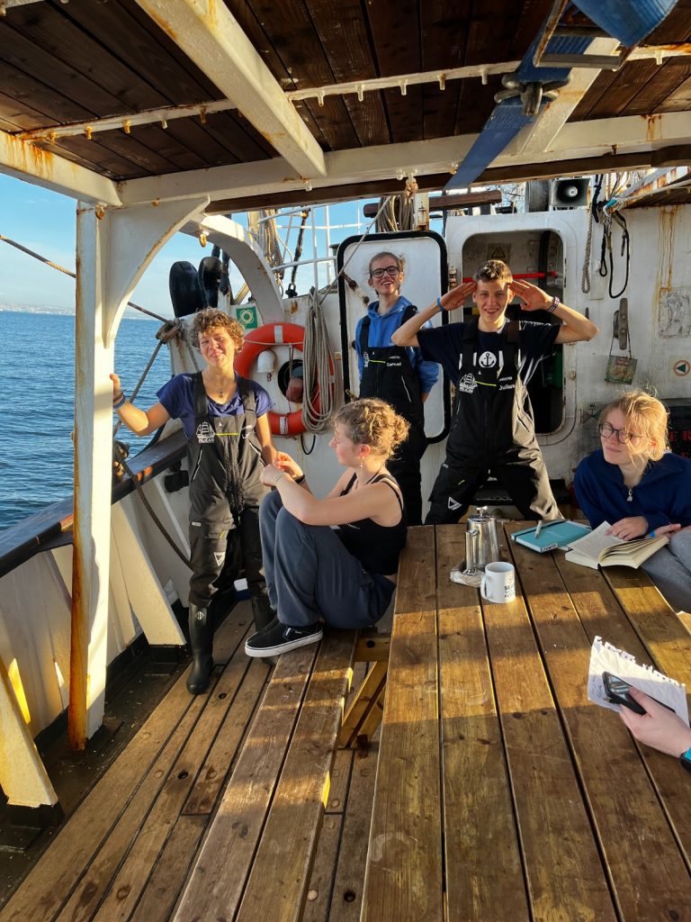 Students on Deck in sailing gear