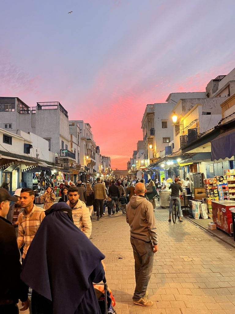 Der Sonnenuntergang in Essaouira.