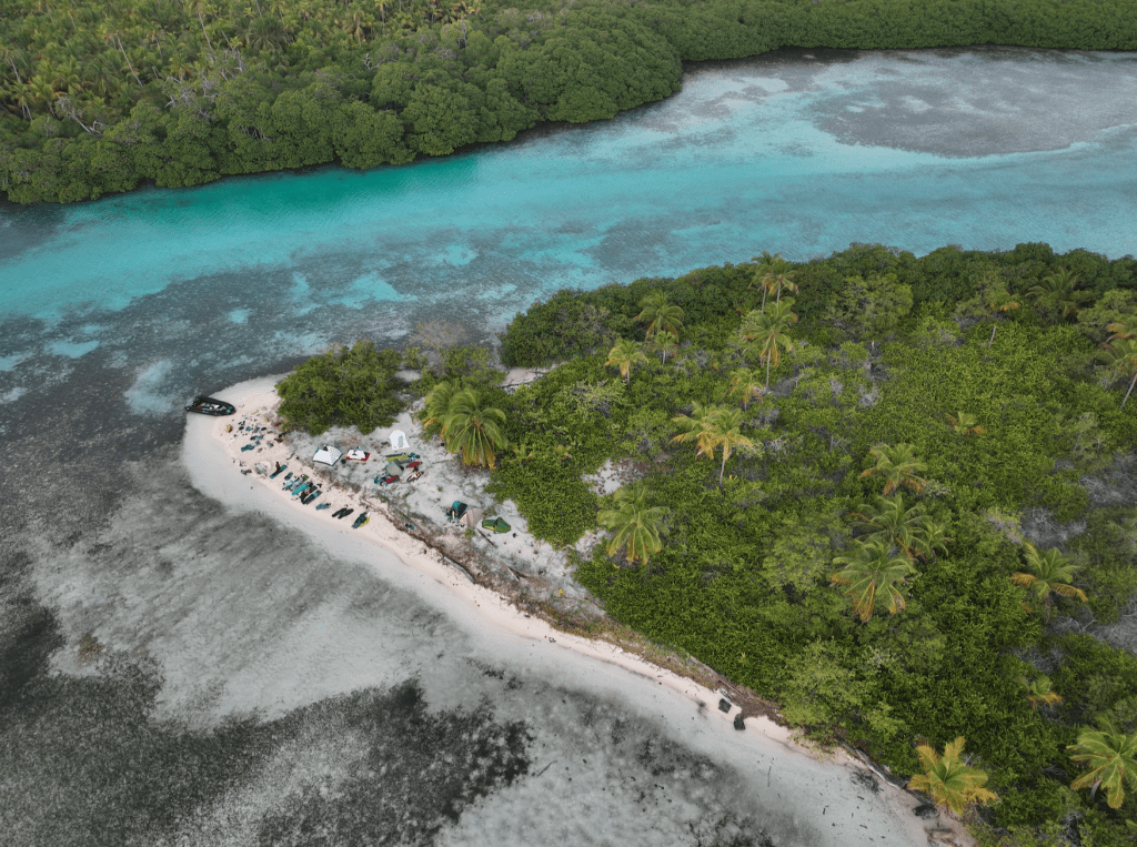 Eine verlassene Insel in der Karibik