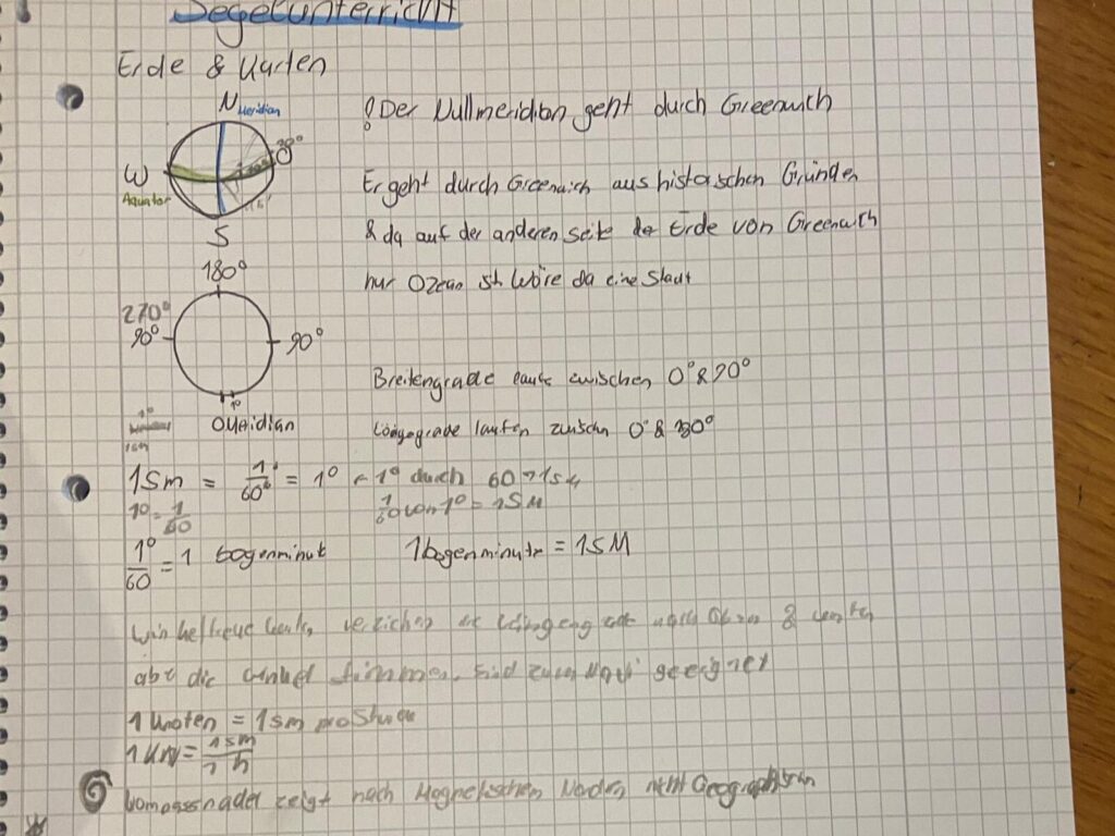 Unterricht auf See: Die erste Einheit